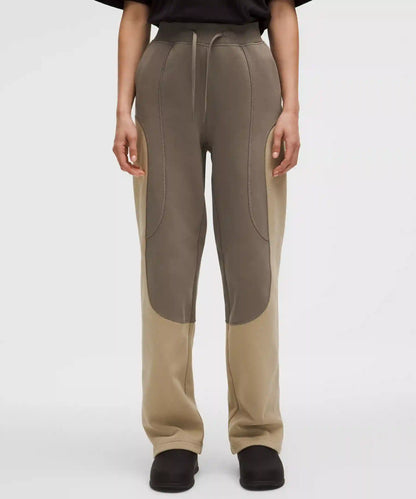Cotton Fleece Mid-Rise Straight-Leg Pant *SLNSH Collection
