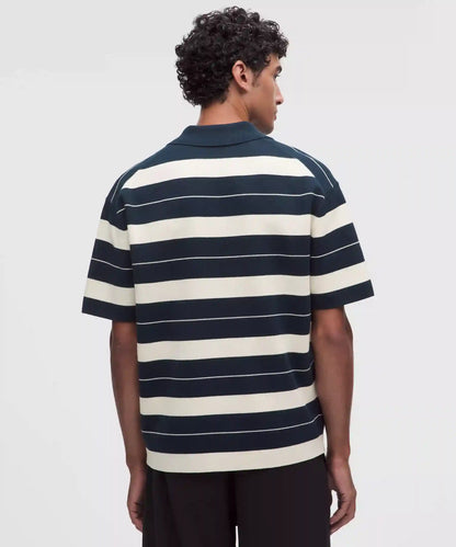 Cotton-Blend Knit Short-Sleeve Polo Shirt