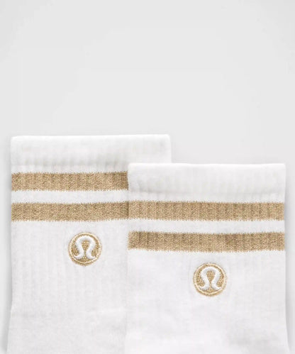 Unisex Daily Essential Quarter Socks *Stripe