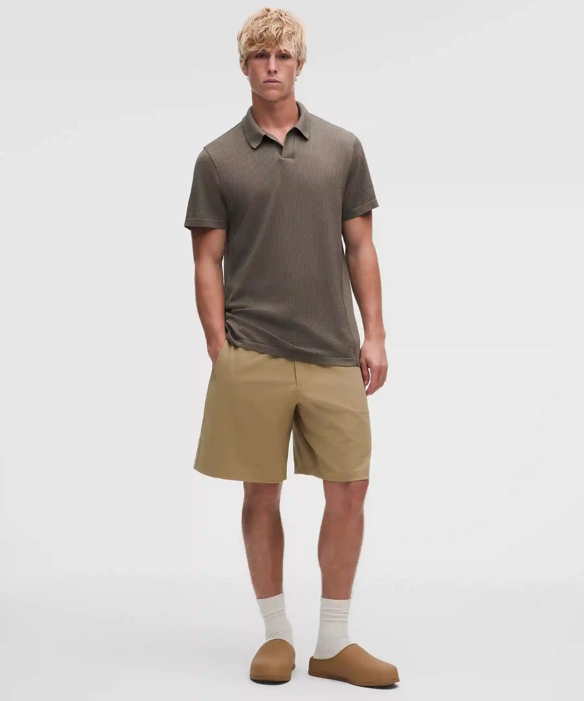 Textured Seamless Polo Shirt