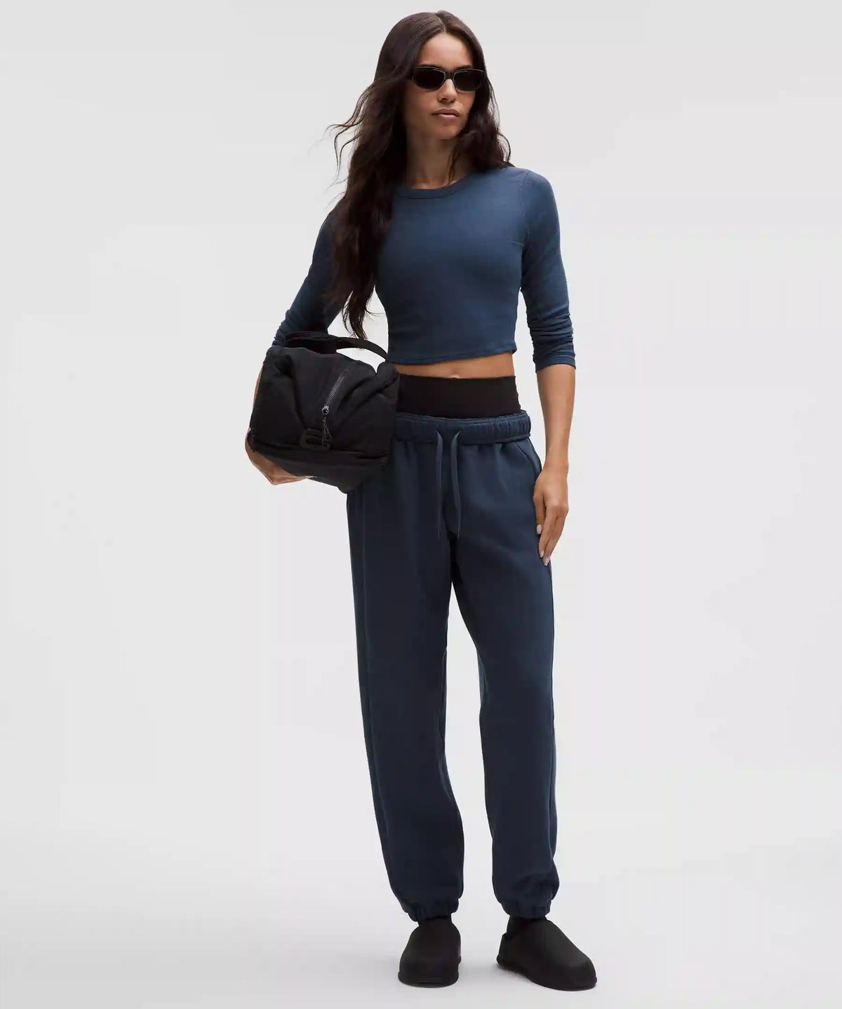 Hold Tight Straight-Hem Cropped Long-Sleeve Shirt