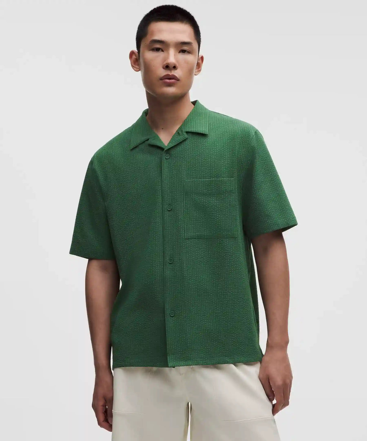 Airing Easy Camp-Collar Shirt *Textured