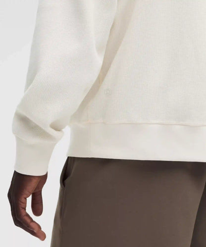 Cotton-Blend Relaxed-Fit Waffle Knit Hoodie