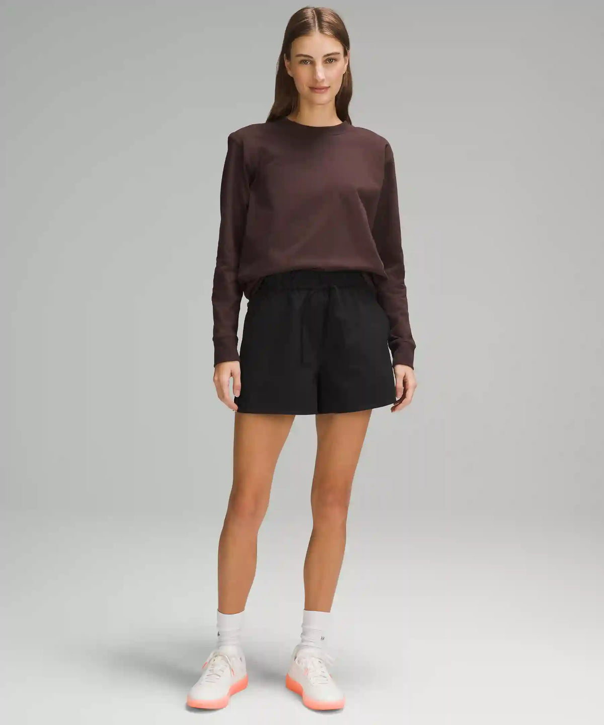 Cinchable Waist High-Rise Woven Short 3.5"