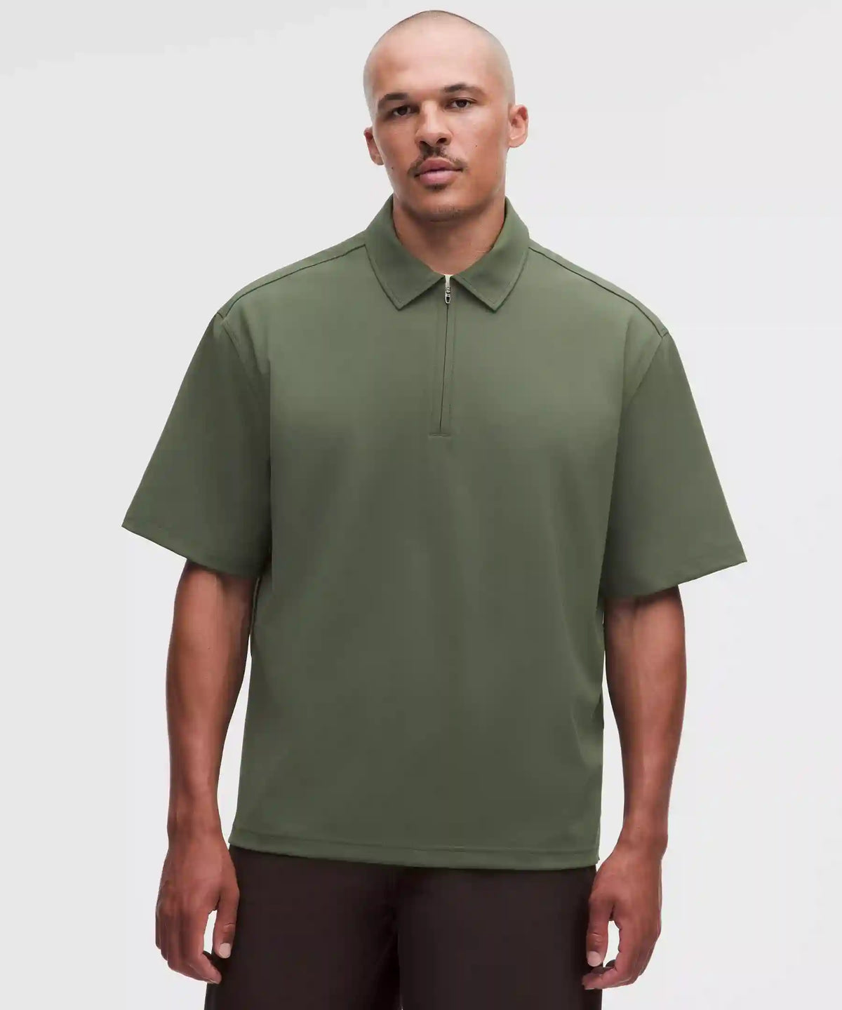 Daydrift Oversized Zip-Neck Polo Shirt