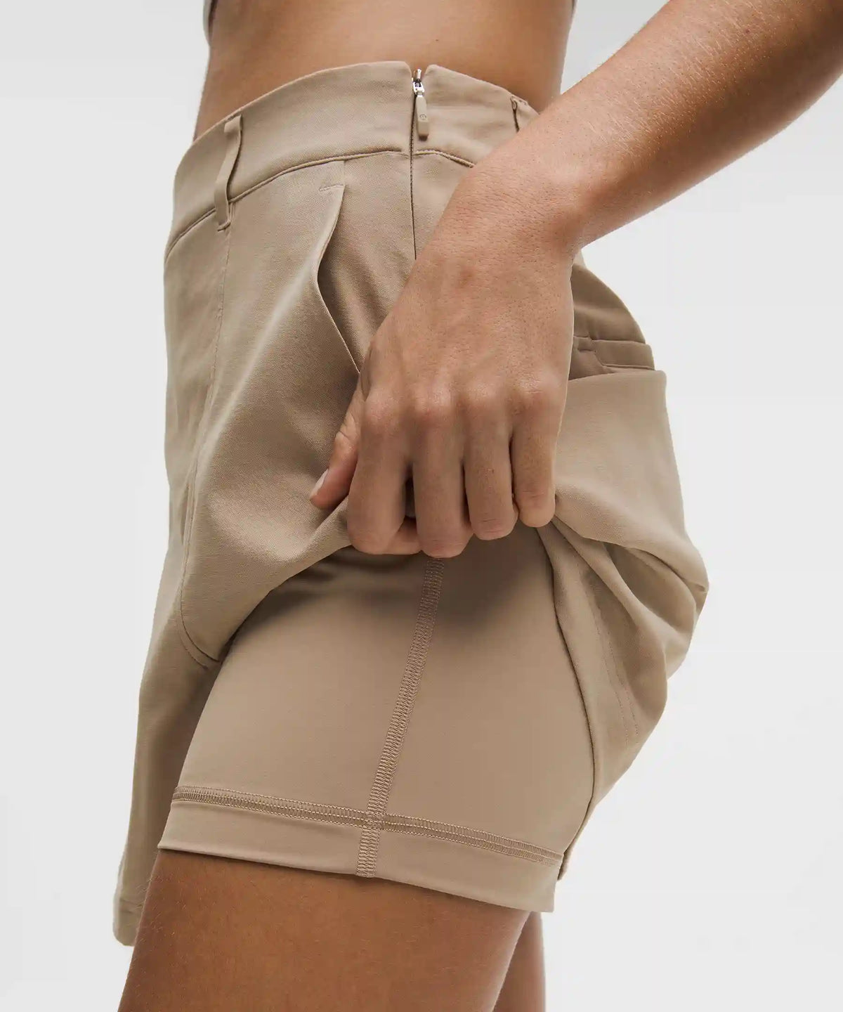 Stretch Twill Front Pleat Golf Skirt *Embroidered Logo