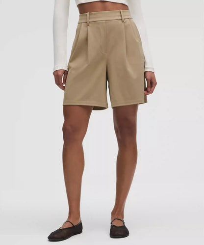 Daydrift Pleated High-Rise Short 7"