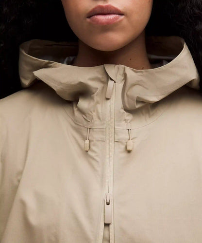 Lightweight Cinch-Waist Rain Coat