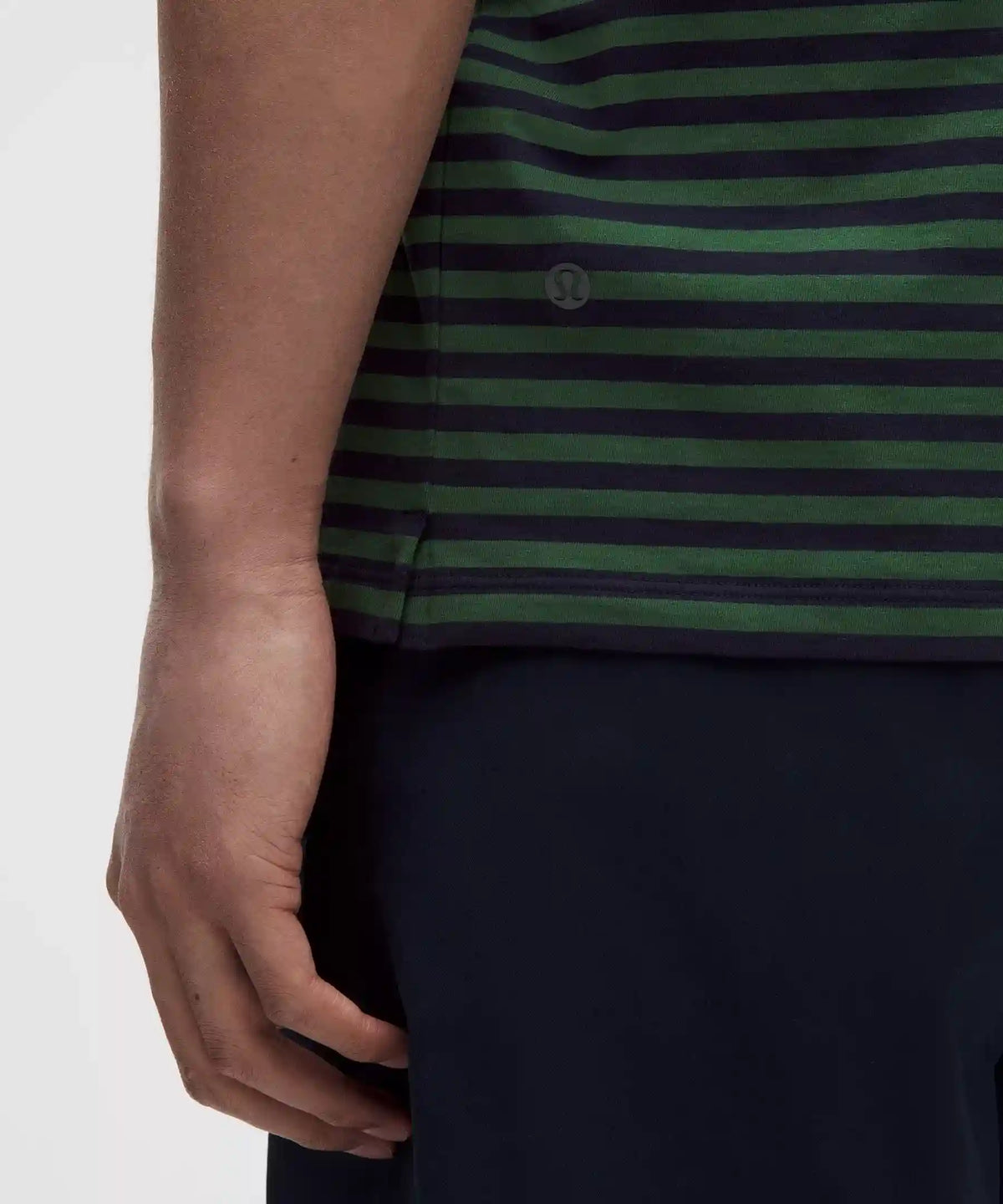 Striped Short-Sleeve Golf Polo