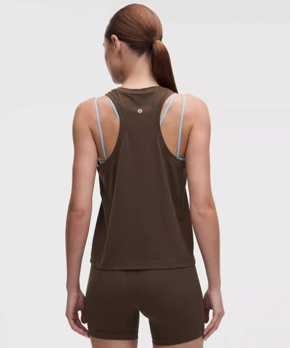 Silky High-Neck Yoga Tank Top