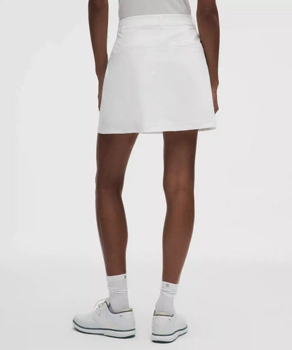 Stretch Twill Front Pleat Golf Skirt *Embroidered Logo