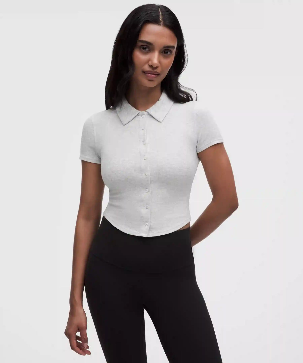Button-Up Collared Short-Sleeve Shirt