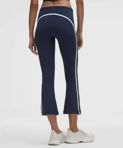 Nulu Sporty Trim Mid-Rise Flared Pant