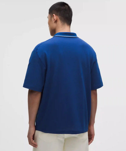 Mesh-Knit Jersey Short-Sleeve Polo Shirt