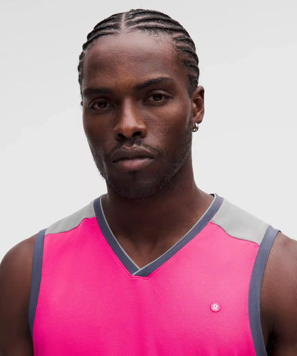 Pique Mesh-Panel Sleeveless Tennis Shirt