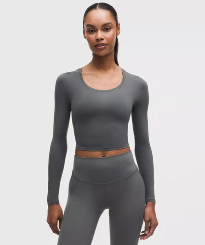 Unrestricted Power Cropped Long-Sleeve Shirt
