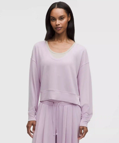BeCalm Scoop-Neck Pullover