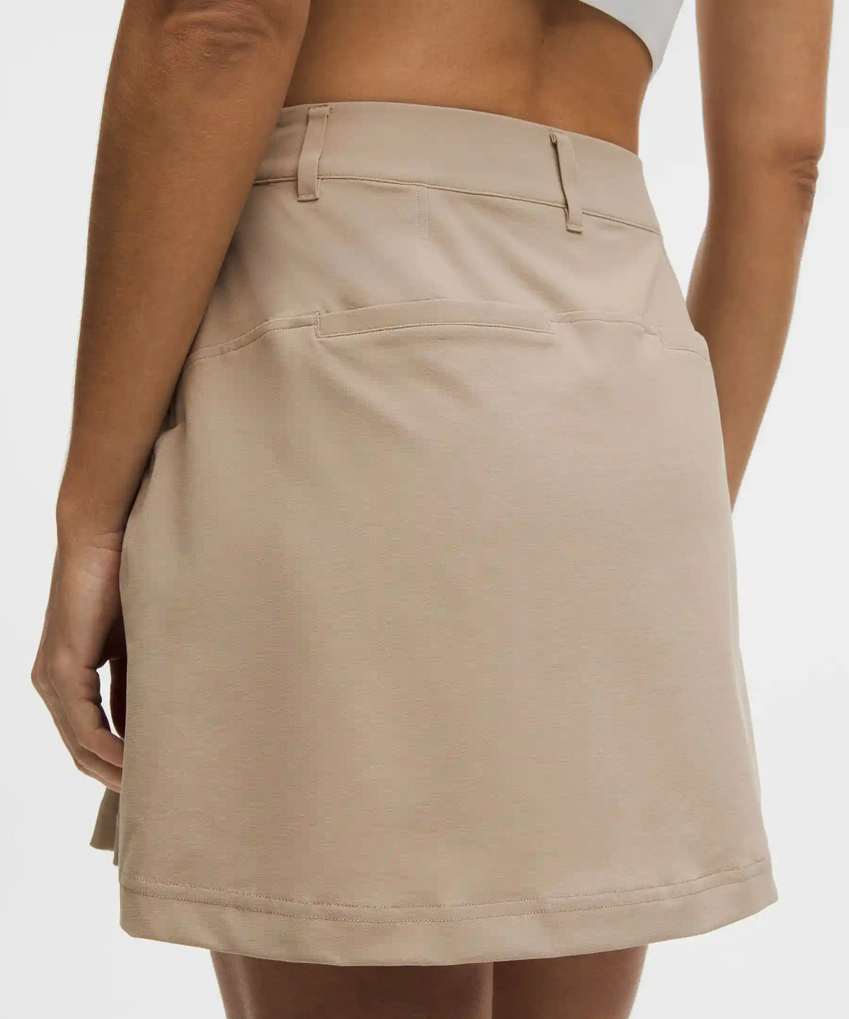 Stretch Twill Front Pleat Golf Skirt *Embroidered Logo