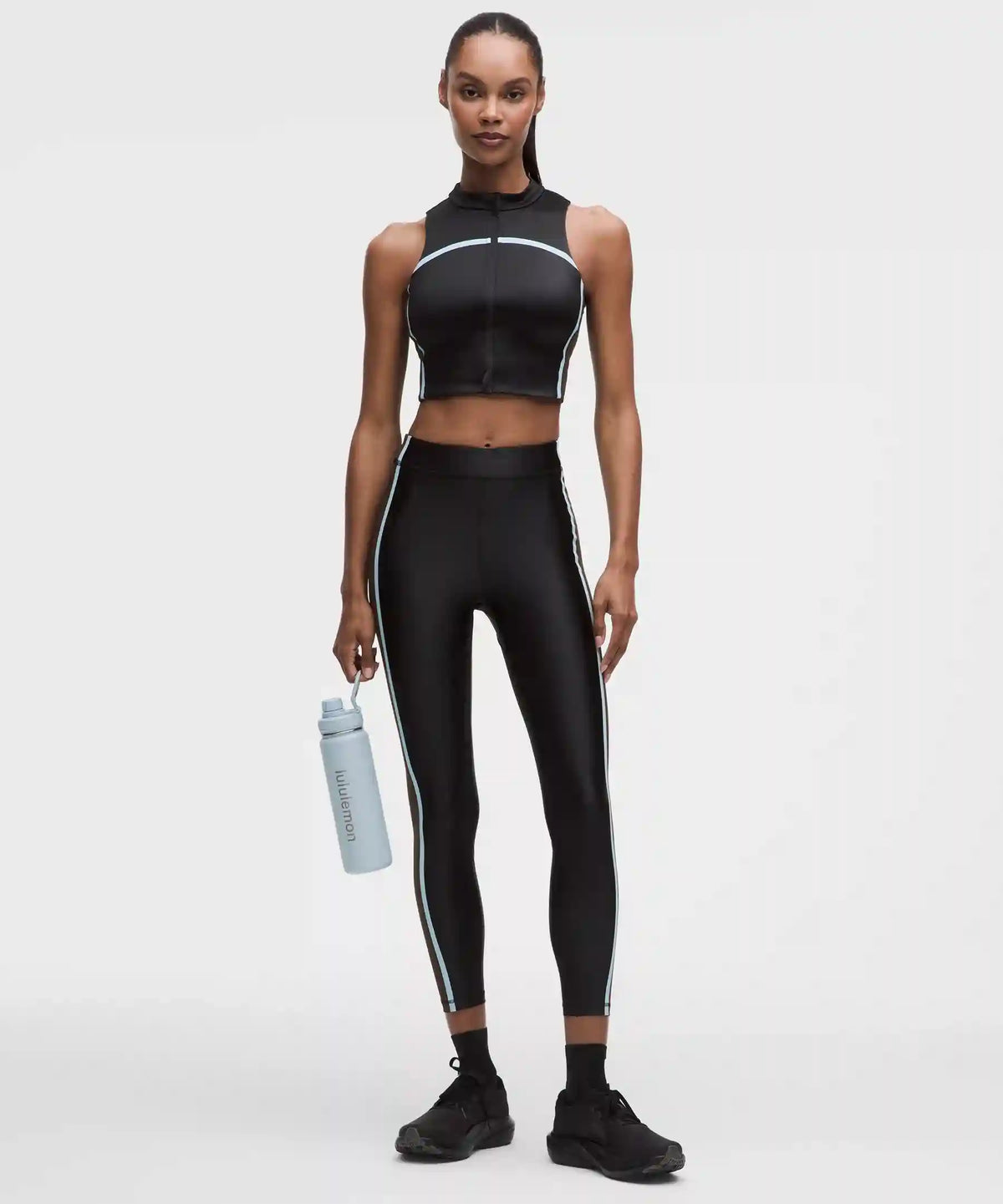 Satin Shine High-Rise Tight 25" *Stripe