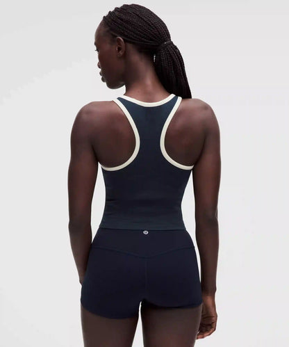 Ebb to Street Cropped Racerback Tank Top *Contrast