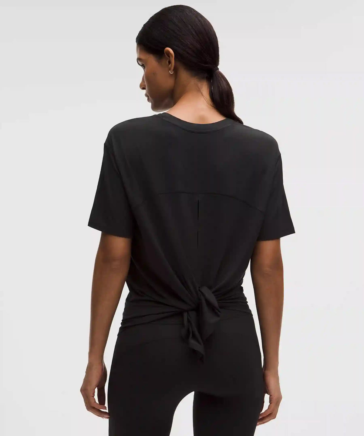 SilkyAppeal Tie-Back Short-Sleeve Shirt