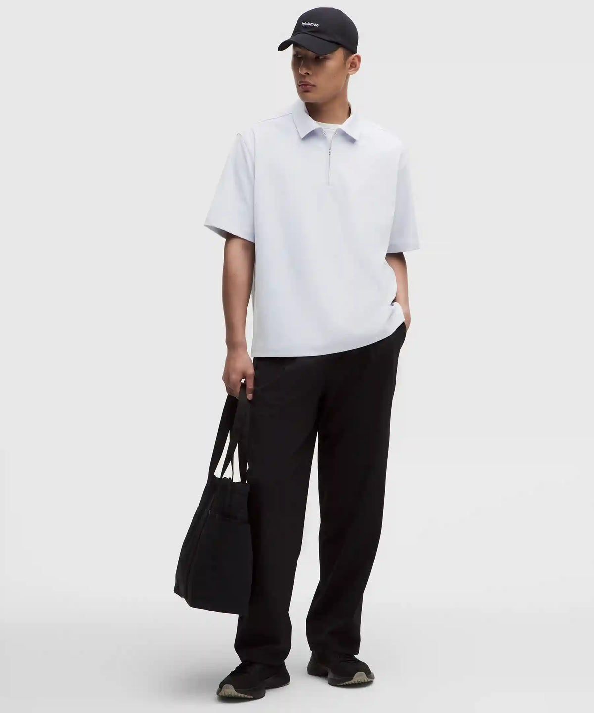 Daydrift Oversized Zip-Neck Polo Shirt