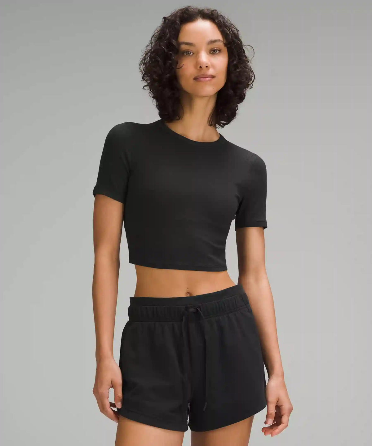 Hold Tight Straight-Hem Cropped T-Shirt