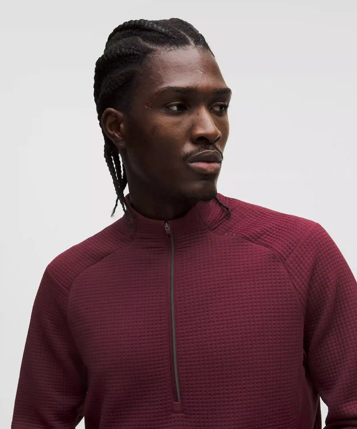Waffle-Knit Half Zip