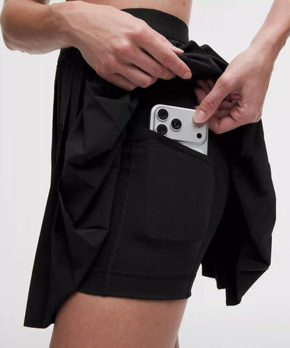 High-Rise Pleated Tennis Skirt *Long