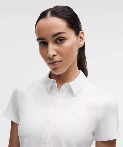 Quick-Dry Short-Sleeve Polo Shirt Straight Hem *Logo