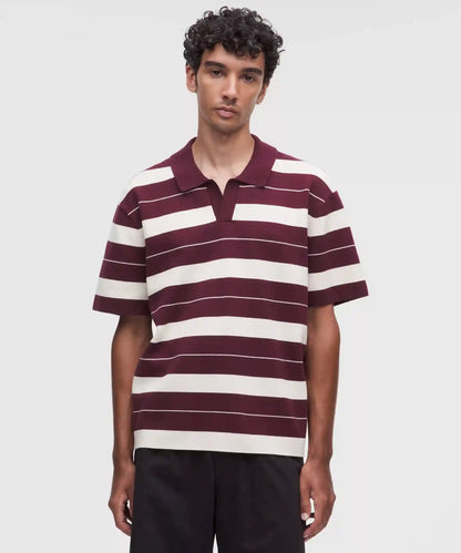Cotton-Blend Knit Short-Sleeve Polo Shirt
