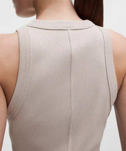 Ribbed Heavyweight Cotton-Blend Mini Dress