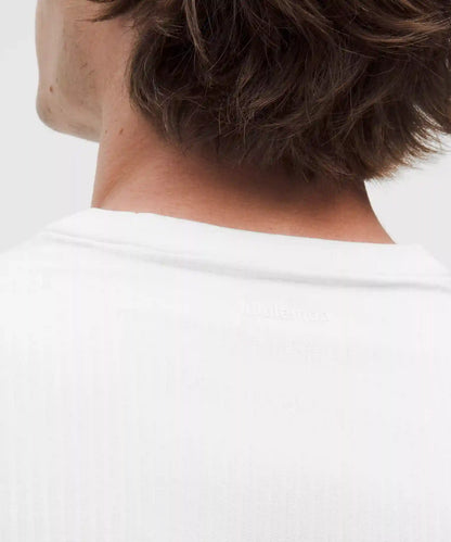 UV-Protective Striped Mesh Tennis T-Shirt