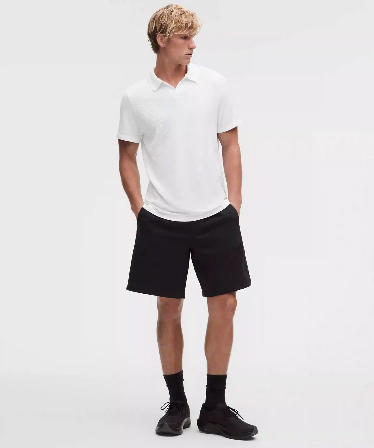 Textured Seamless Polo Shirt