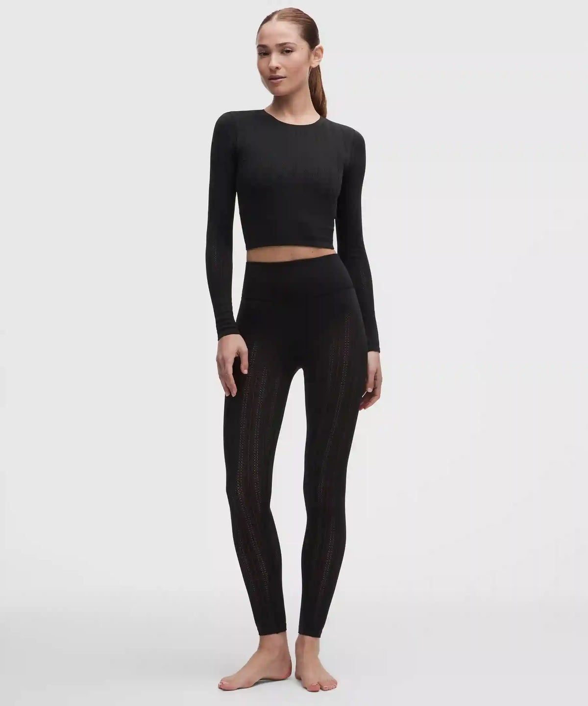 RevealKnit Pointelle Long-Sleeve Shirt