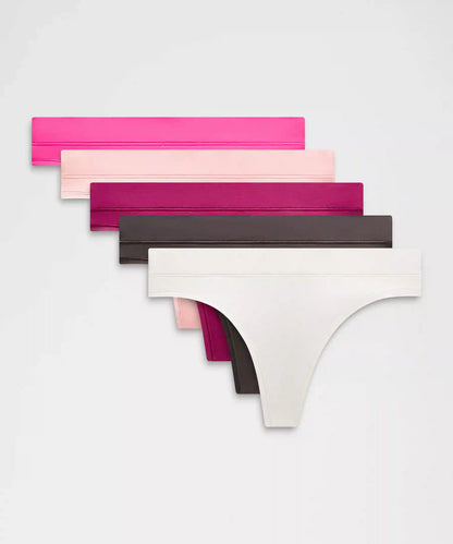 UnderEase Mid-Rise Thong Underwear *5 Pack