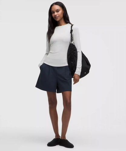 Daydrift Pleated High-Rise Short 5"