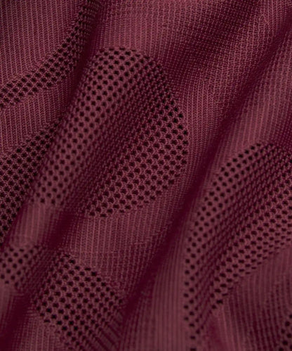 Paisley-Mesh High-Rise Tennis Skirt
