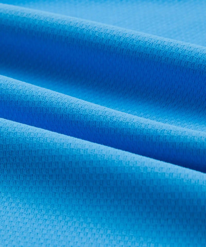 UV-Protective Textured Mesh Tennis Shirt