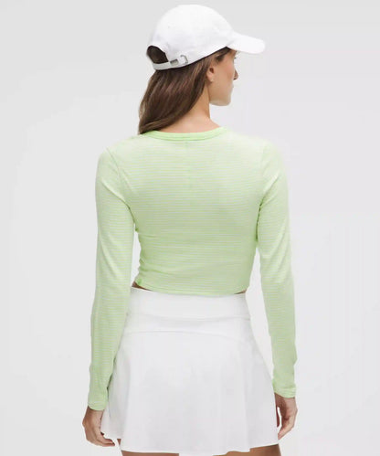Hold Tight Straight-Hem Cropped Long-Sleeve Shirt