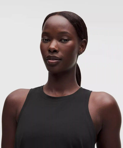 Silky High-Neck Yoga Tank Top