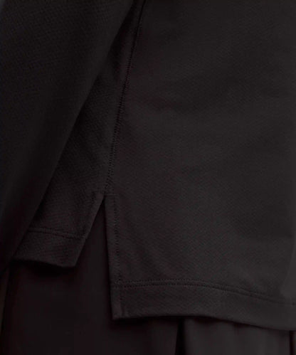 Quick-Dry Long-Sleeve Polo Shirt *Straight Hem