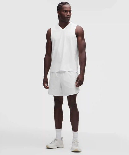 Pique Mesh-Panel Sleeveless Tennis Shirt