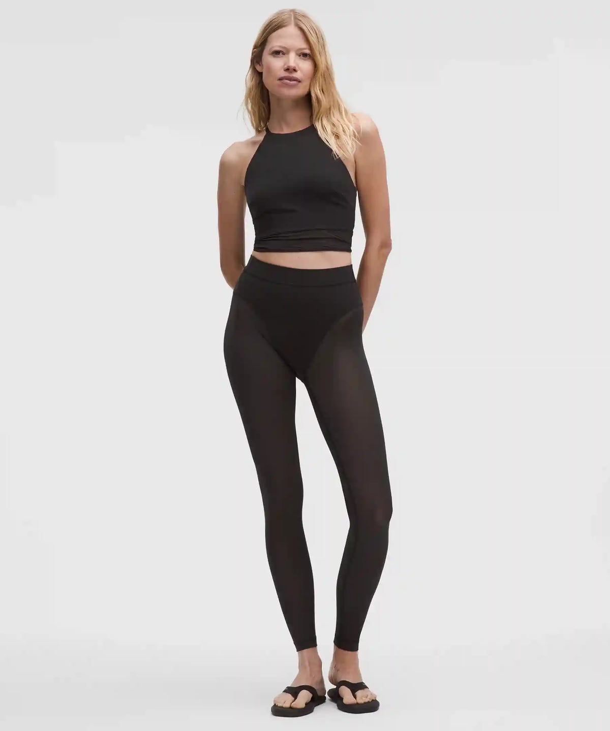 Nulu High-Rise Mesh-Leg Tight 28"
