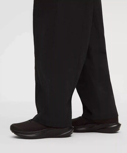 Crinkle Nylon Mid-Rise Barrel-Leg Pant *Short