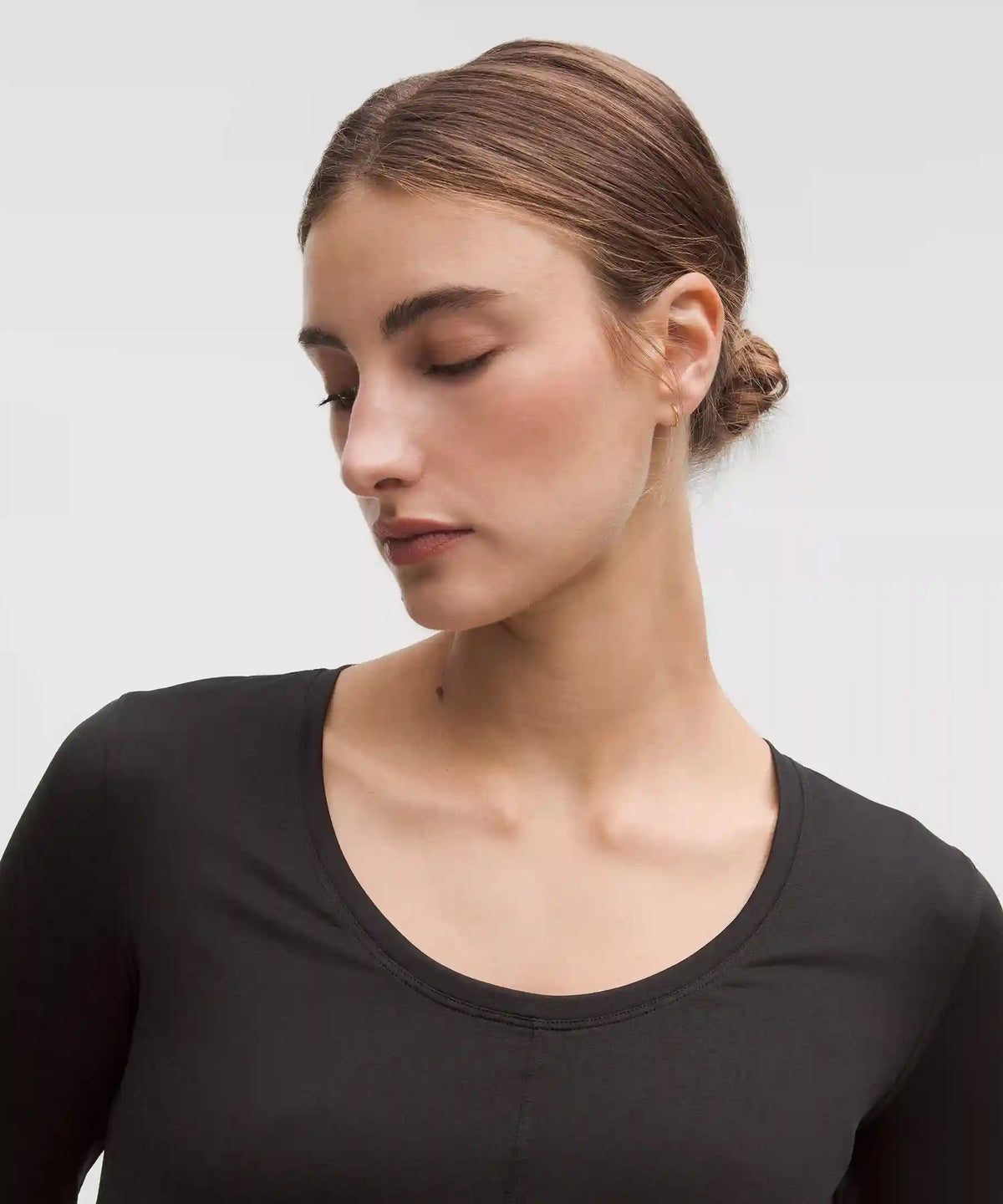 Lightweight Flowy Hem Long-Sleeve Shirt
