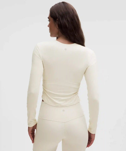 All It Takes Ribbed Nulu V-Neck Long-Sleeve Shirt *B-D Cups