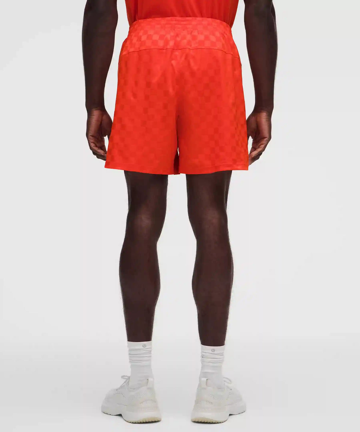 Checkerboard Satin Linerless Gym Short 7"