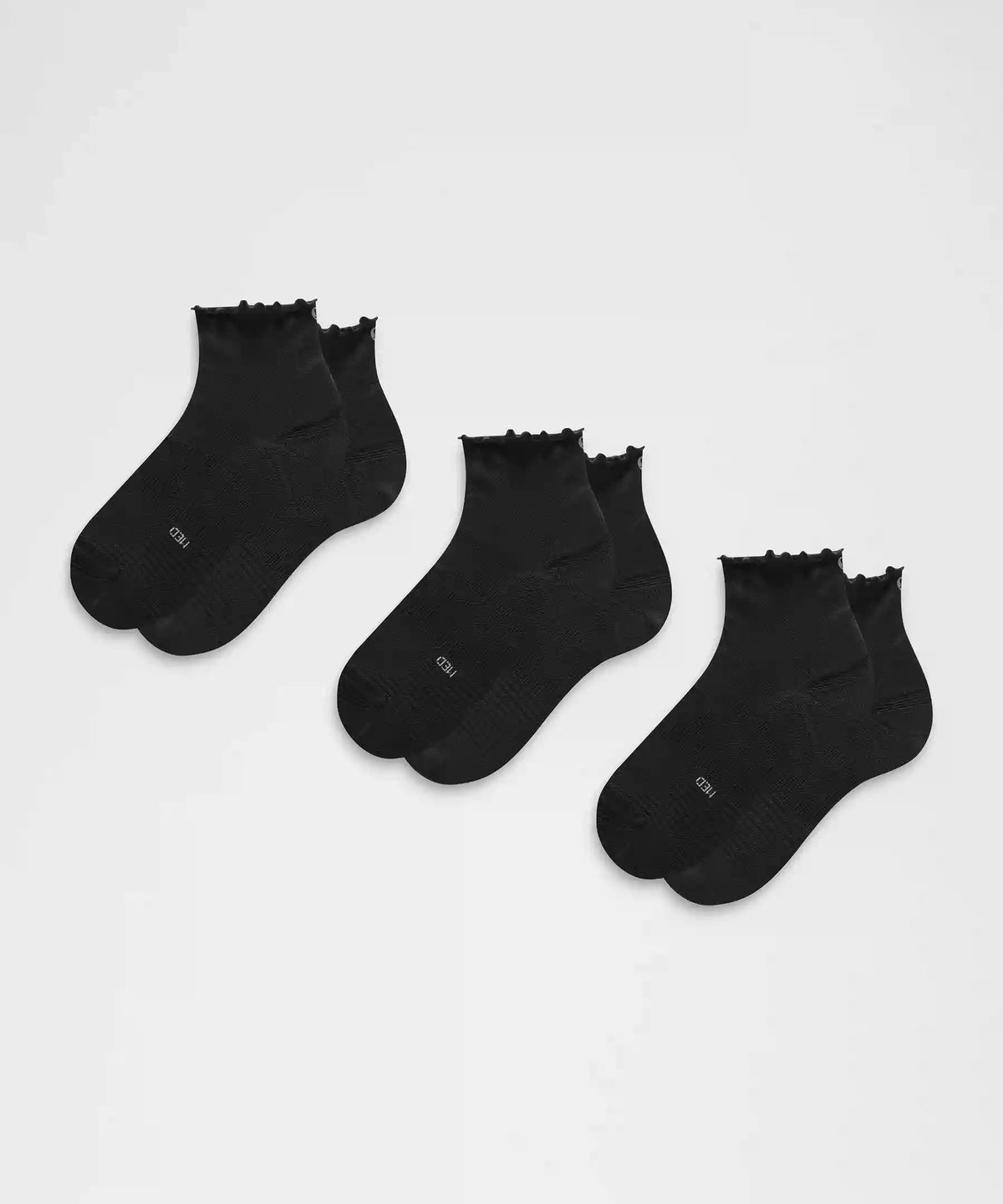 Unisex Power Stride Ankle Socks 3 Pack *Lettuce Edge