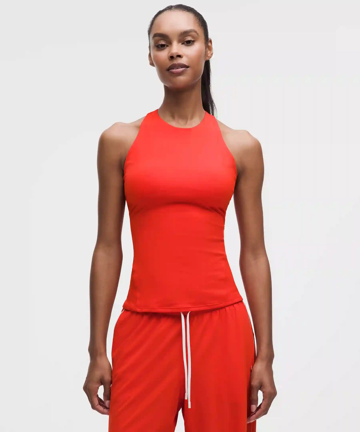 Racerback High-Neck Tennis Tank Top *B/C Cup